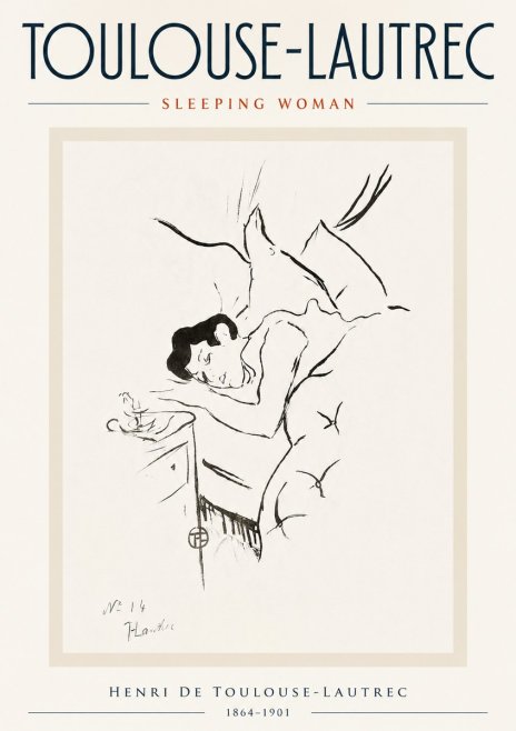 Toulouse-Lautrec Sleeping Woman No5 - Plakat