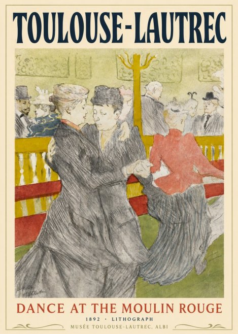 Toulouse-Lautrec Dance at the Moulin Rouge No2 - Plakat