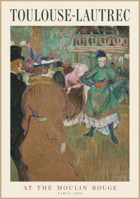 Toulouse-Lautrec At the Moulin Rouge No1 - Plakat