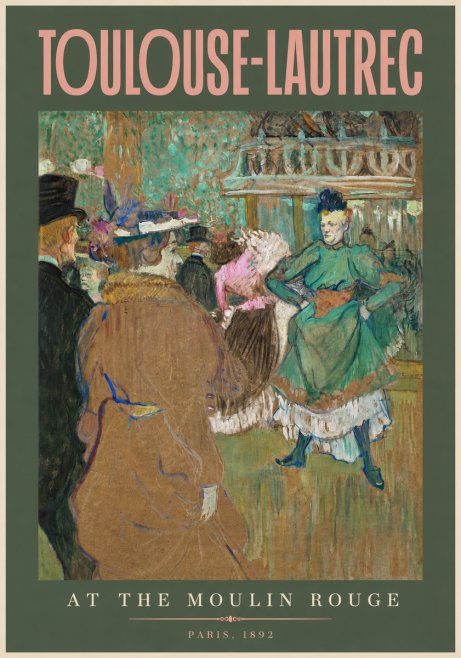 Toulouse-Lautrec At the Moulin Rouge No2 - Plakat
