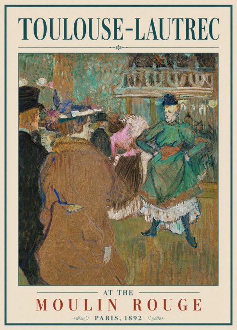 Toulouse-Lautrec At the Moulin Rouge No6 - Plakat