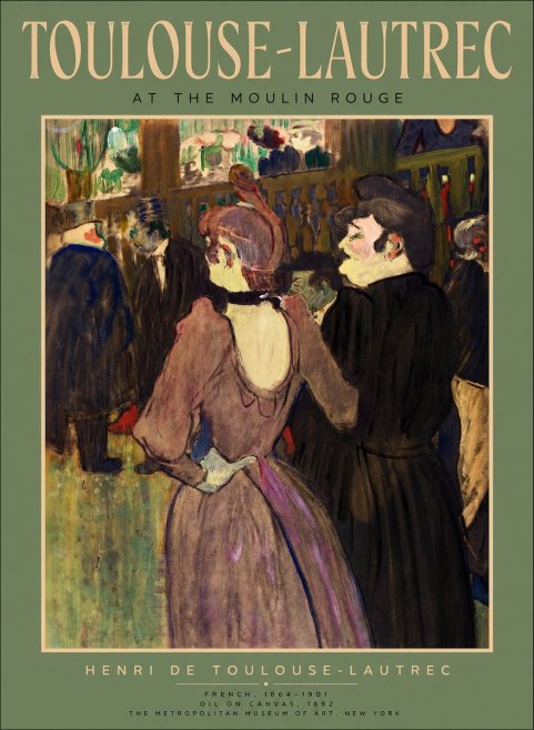 Toulouse-Lautrec At the Moulin Rouge XIV No2 - Plakat