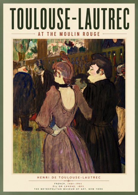 Toulouse-Lautrec At the Moulin Rouge No6 - Plakat