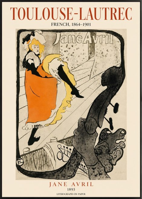Toulouse-Lautrec Jane Avril No1 - Plakat