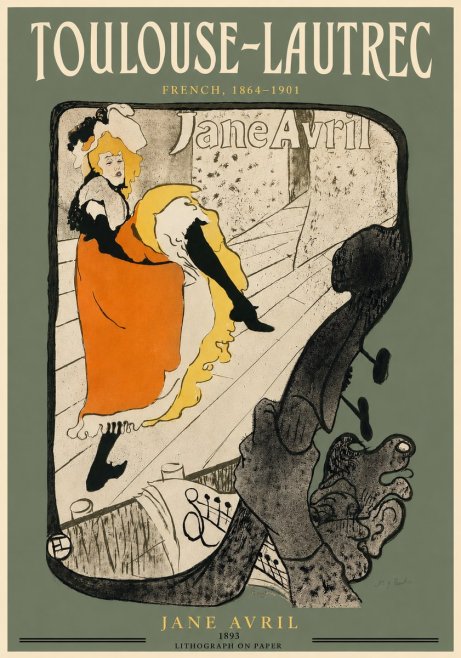 Toulouse-Lautrec Jane Avril No2 - Plakat