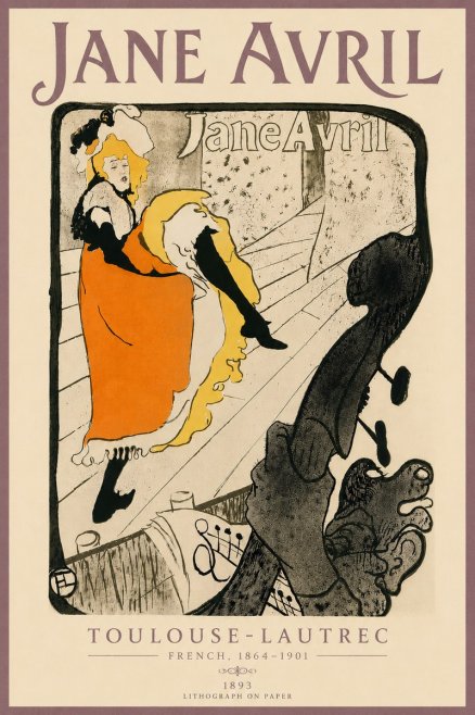 Toulouse-Lautrec Jane Avril No6 - Plakat