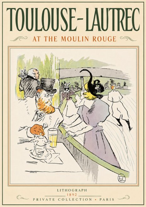 Toulouse-Lautrec At the Moulin Rouge No5 - Plakat