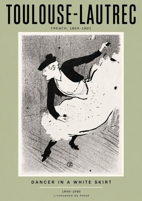 Toulouse-Lautrec Dancer in a White Skirt No2 - Plakat