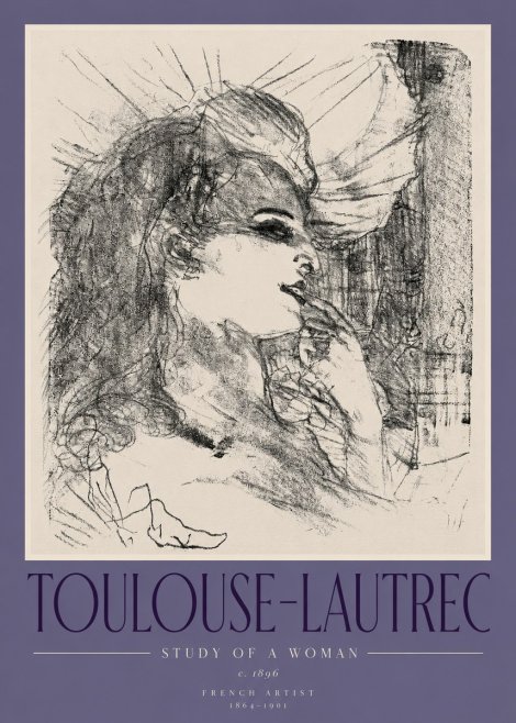 Toulouse-Lautrec Study of a Woman No2 - Plakat