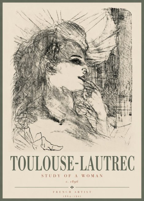 Toulouse-Lautrec Study of a Woman I No3 - Plakat