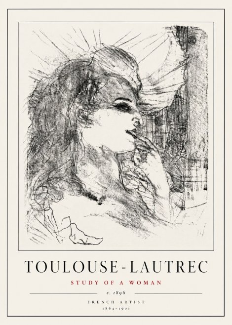 Toulouse-Lautrec Study of a Woman No5 - Plakat