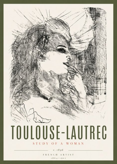 Toulouse-Lautrec Study of a Woman No6 - Plakat
