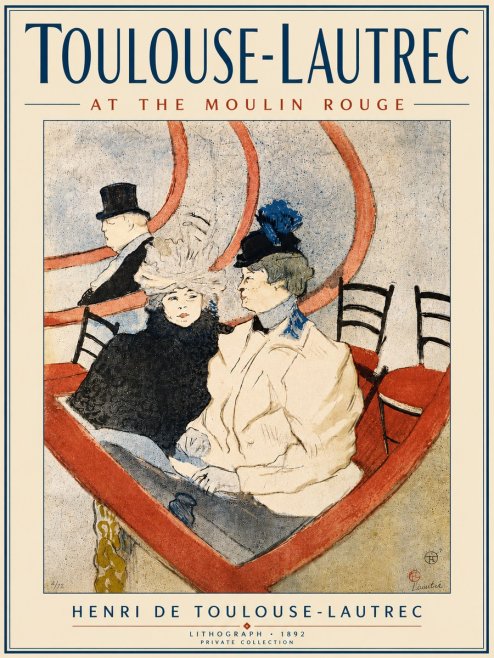 Toulouse-Lautrec At the Moulin Rouge No6 - Plakat