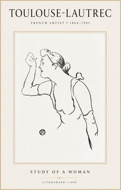 Toulouse-Lautrec Study of a Woman No1 - Plakat