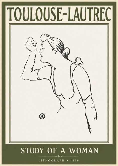 Toulouse-Lautrec Study of a Woman No2 - Plakat