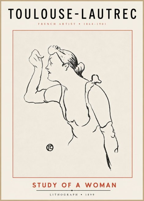 Toulouse-Lautrec Study of a Woman No4 - Plakat