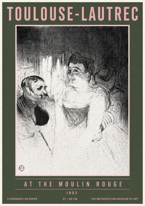 Toulouse-Lautrec At the Moulin Rouge XVII No4 - Plakat