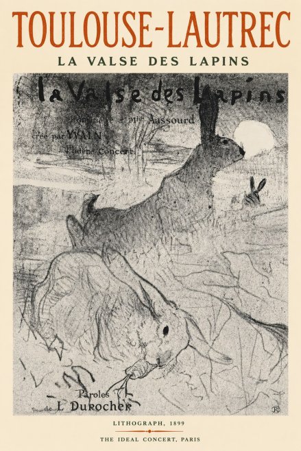 Toulouse-Lautrec La Valse Des Lapins No3 - Plakat