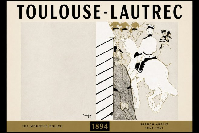 Toulouse-Lautrec The Mounted Police No2 - Plakat