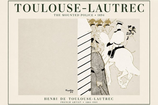 Toulouse-Lautrec The Mounted Police No3 - Plakat