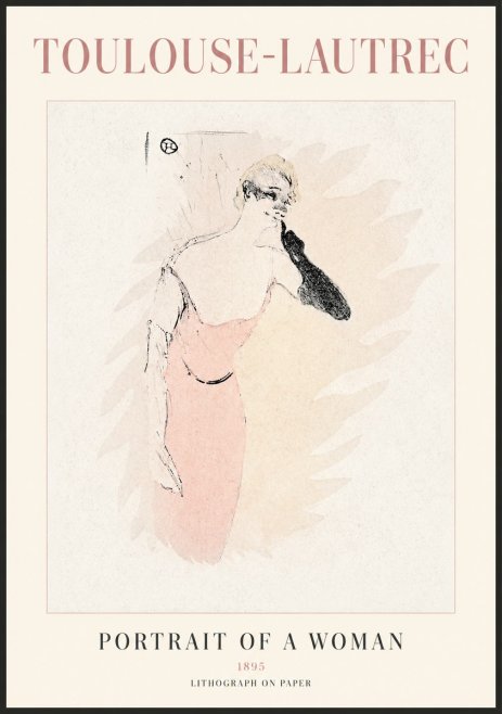 Toulouse-Lautrec Portrait of a Woman No1 - Plakat