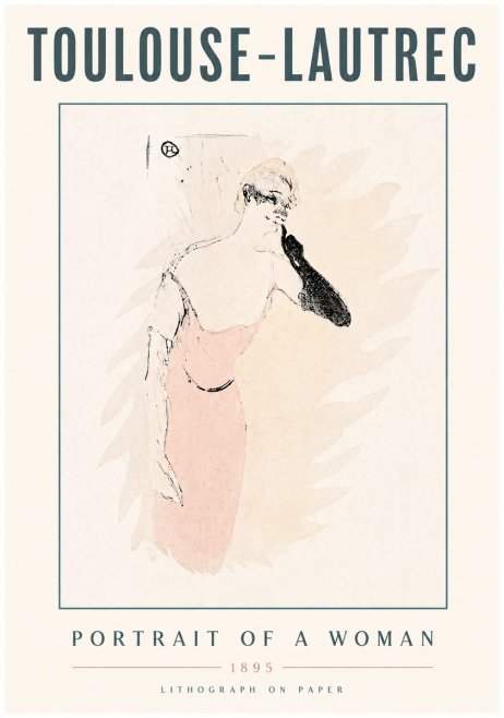 Toulouse-Lautrec Portrait of a Woman IV No5 - Plakat