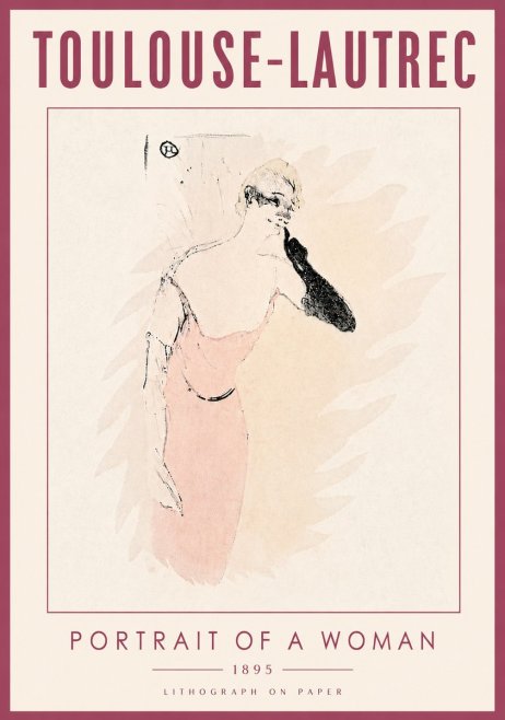 Toulouse-Lautrec Portrait of a Woman No6 - Plakat