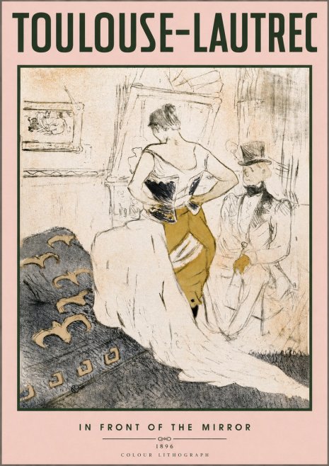 Toulouse-Lautrec In Front of the Mirror No3 - Plakat