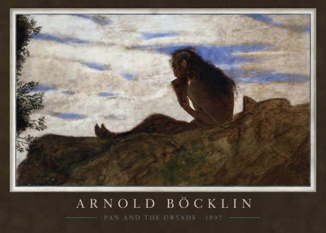 Arnold Böcklin Pan and the Dryads No4 - Plakat