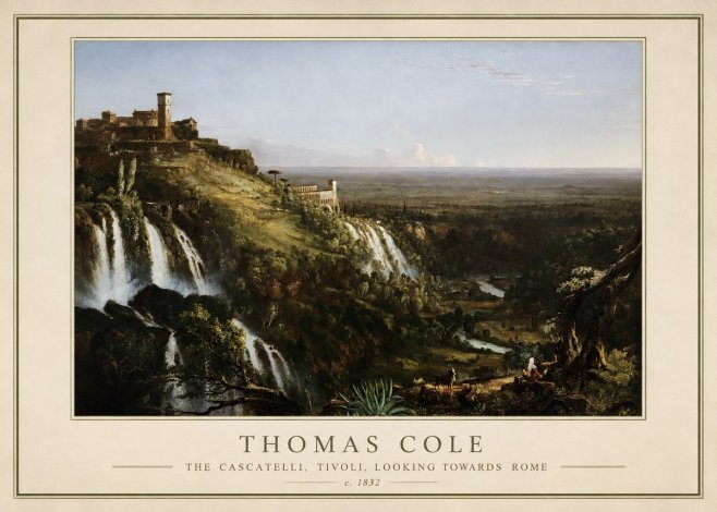 Thomas Cole The Cascatelli, Tivoli, Looking Towards Rome No2 - Plakat