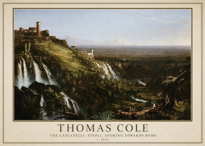 Thomas Cole The Cascatelli, Tivoli, Looking Towards Rome No5 - Plakat
