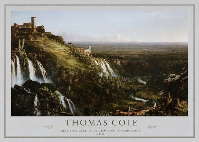 Thomas Cole The Cascatelli, Tivoli, Looking Towards Rome No6 - Plakat