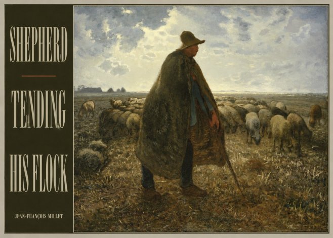 Jean-François Millet Shepherd Tending His Flock No4 - Plakat