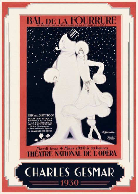 Charles Gesmar Bal De La Fourrure I No1 - Plakat