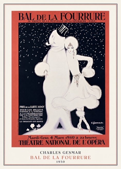 Charles Gesmar Bal De La Fourrure I No4 - Plakat