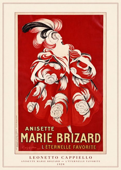 Leonetto Cappiello Ansette Marie Brizard - L'éternelle Favorite No3 - Plakat
