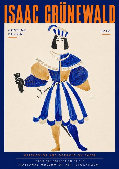 Isaac Grünewald Costume Design III No5 - Plakat