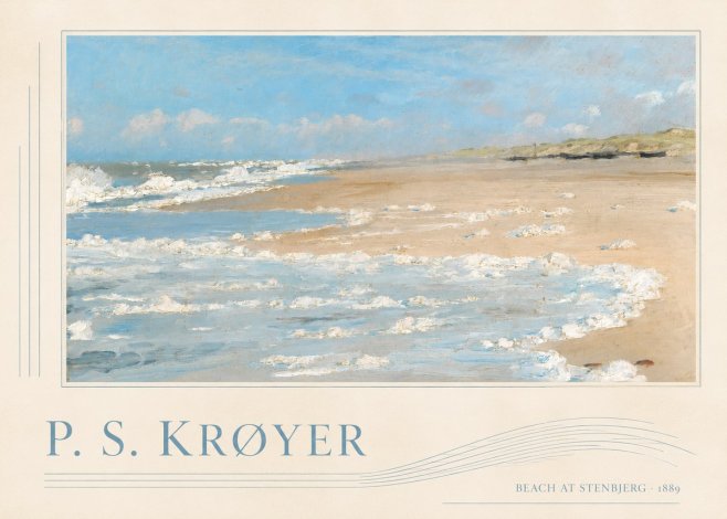 P.S. Krøyer Beach at Stenbjerg · 1889 No2 - Plakat