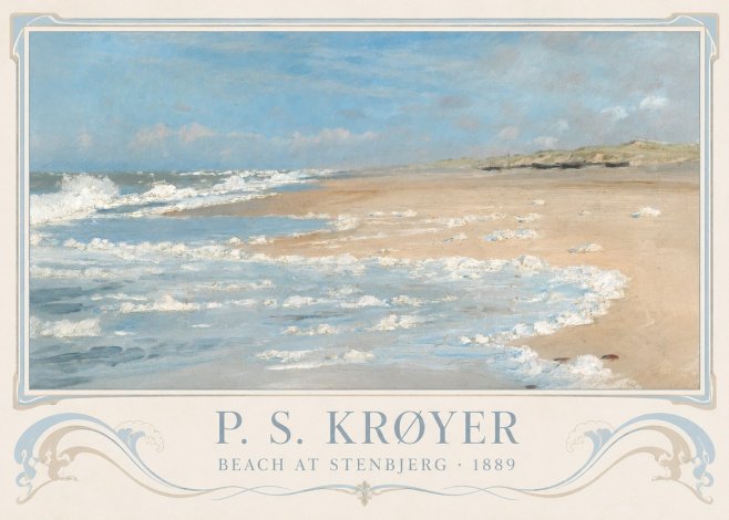 P.S. Krøyer Beach at Stenbjerg · 1889 No3 - Plakat