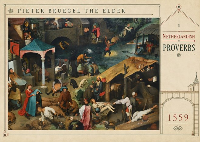 Pieter Bruegel Netherlandish Proverbs V No3 - Plakat