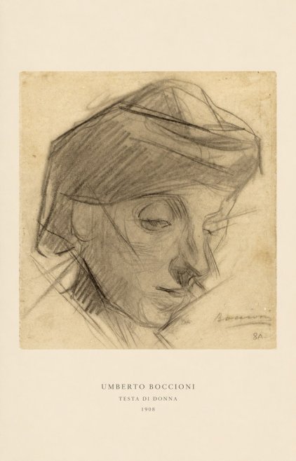 Umberto Boccioni Testa Di Donna No6 - Plakat