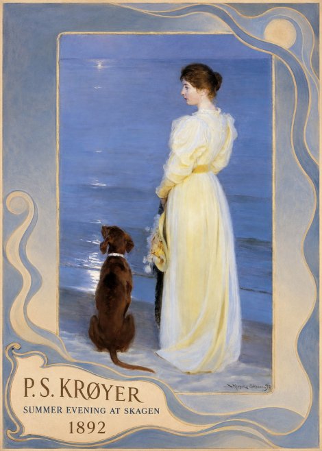 P.S. Krøyer Summer Evening at Skagen No3 - Plakat