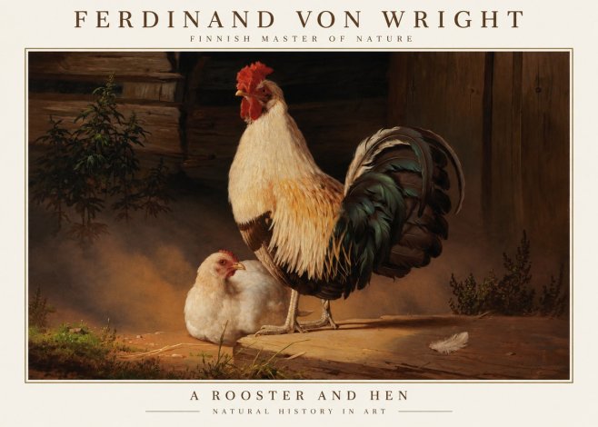 Ferdinand von Wright Cock and Hen No6 - Plakat