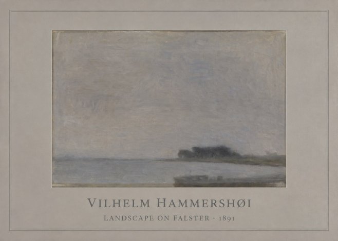 Vilhelm Hammershøi Landscape on Falster No1 - Plakat
