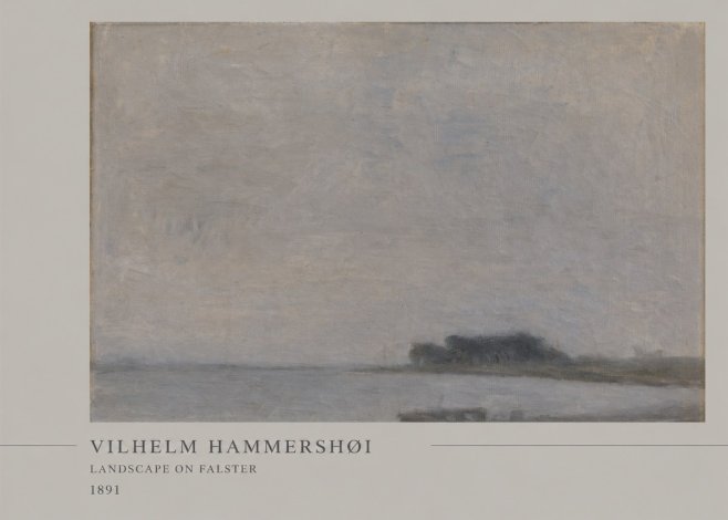Vilhelm Hammershøi Landscape on Falster No5 - Plakat