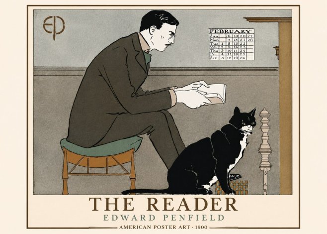 Edward Penfield The Reader I No1 - Plakat