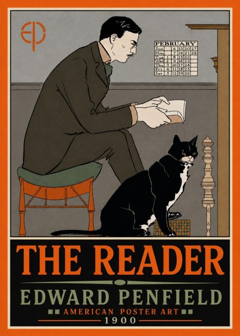 Edward Penfield The Reader I No5 - Plakat