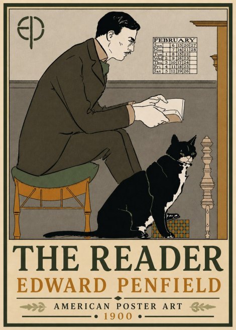 Edward Penfield The Reader I No6 - Plakat