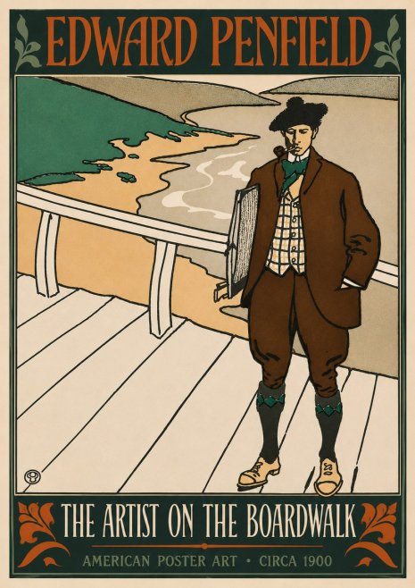 Edward Penfield The Artist on the Boardwalk No4 - Plakat