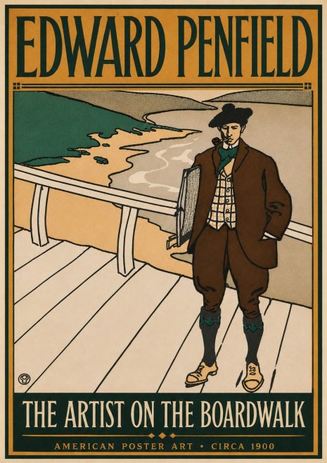 Edward Penfield The Artist on the Boardwalk No6 - Plakat